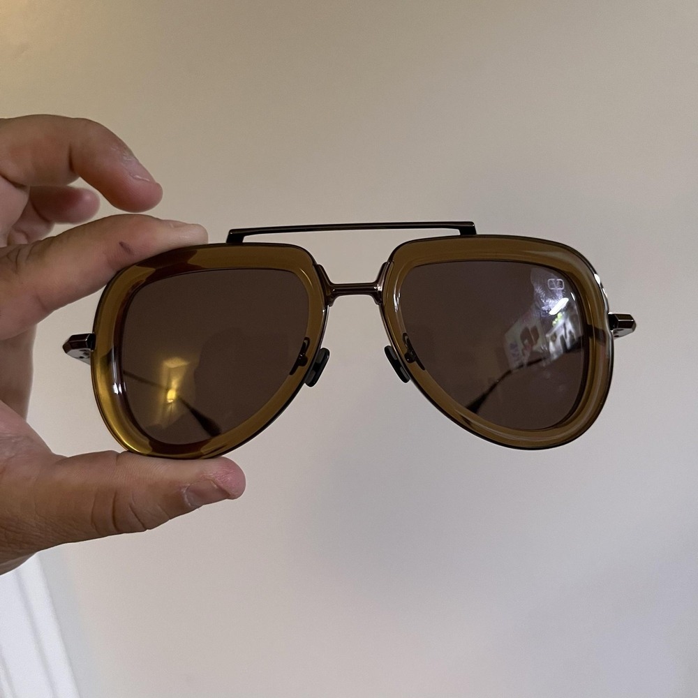 Valentino V-LSTORY Sunglasses Womens Brown Aviator VLS-129D-50 Tinted Eyewear